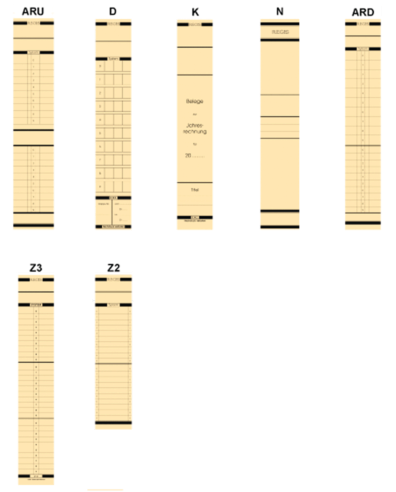 System-Rückenschilder selbstklebend