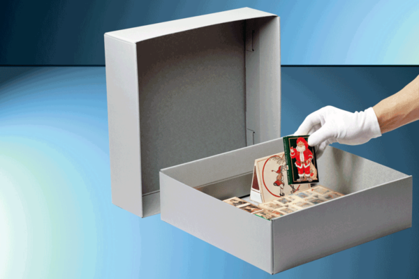 Archivfaltkarton mit Krempelfalttechnik Archivfaltkarton mit Krempelfalttechnik