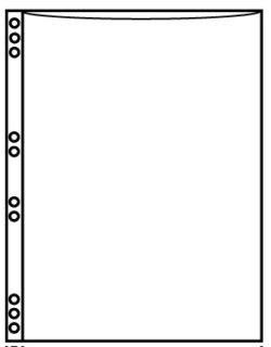 Fototaschen Polyester-Folie, 42,5 x 33,0 cm, Öffnung an der Schmalseite