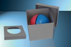 Slip-on cardboard for balls 25 x 25 x 30 cm