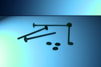 Schließnägel, 70 mm, grüner Kunststoff