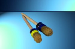 Kaltleimpinsel, Traditionelle Rundform