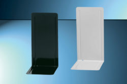 Registraturstütze aus Metall, schmal, schwarz